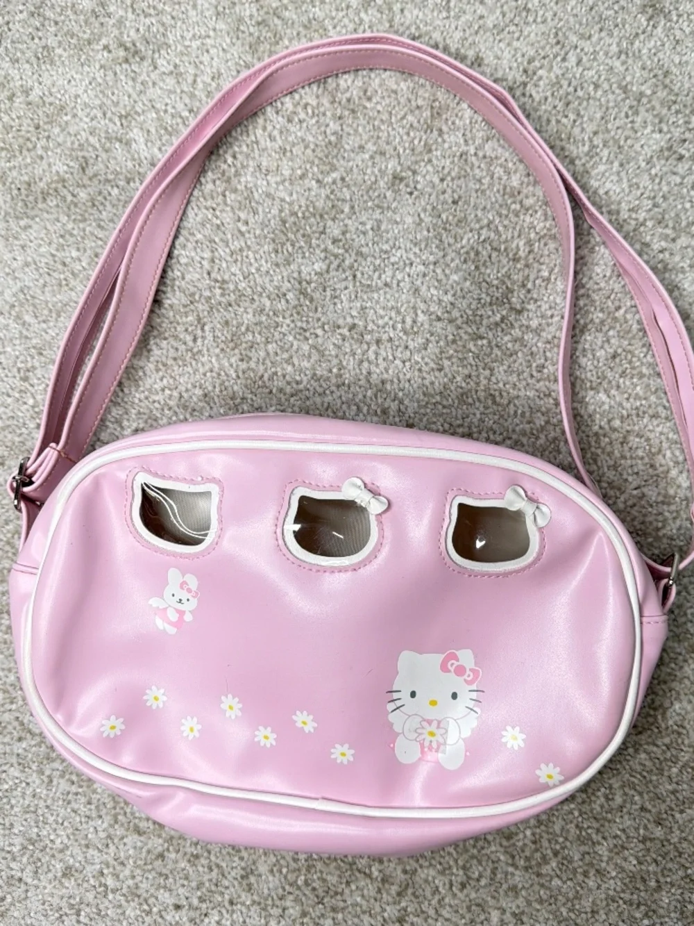 Vintage 2005 Sanrio Hello Kitty Pink Girls Purse Crossbody Shoulder Bag